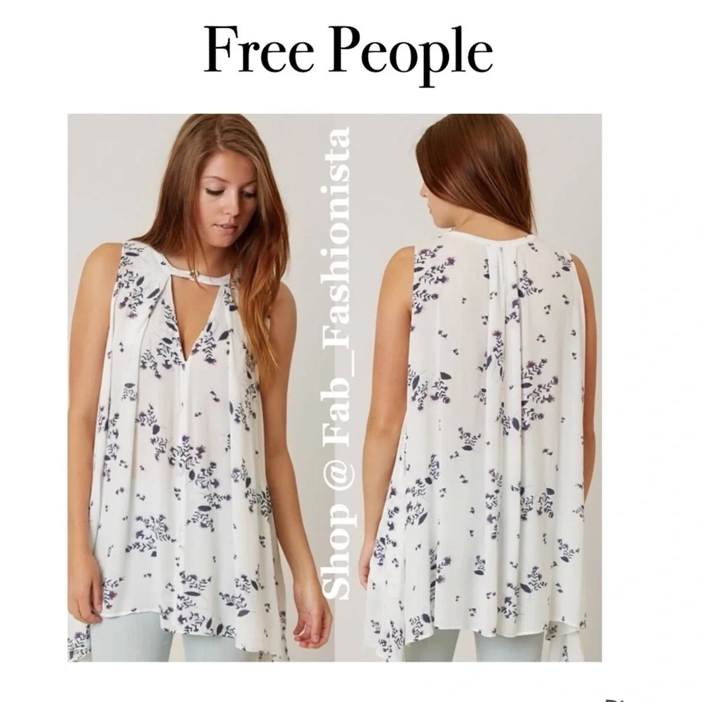 Free People floral tunic swing dress size Medium